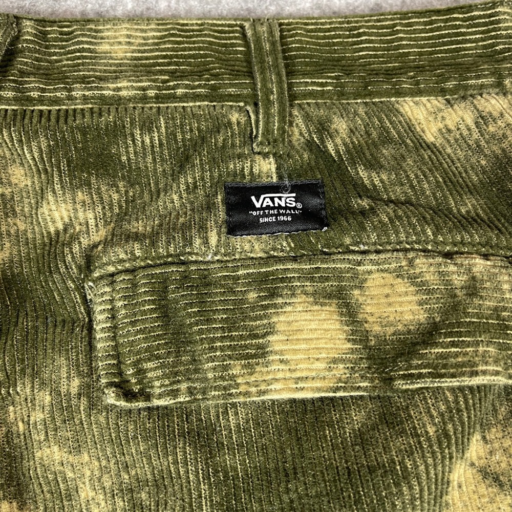 Vans Corduroy Loose Tapered Tie Dye Cargo Pants Mens 34 Olive Green - Picture 7 of 15